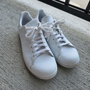 Size 10.5 Men's Adidas Stan Smith Triple White Sneakers